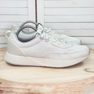 Allbirds Courier Lace Up Canvas Running Shoes Sneakers Blizzard White Womens 10